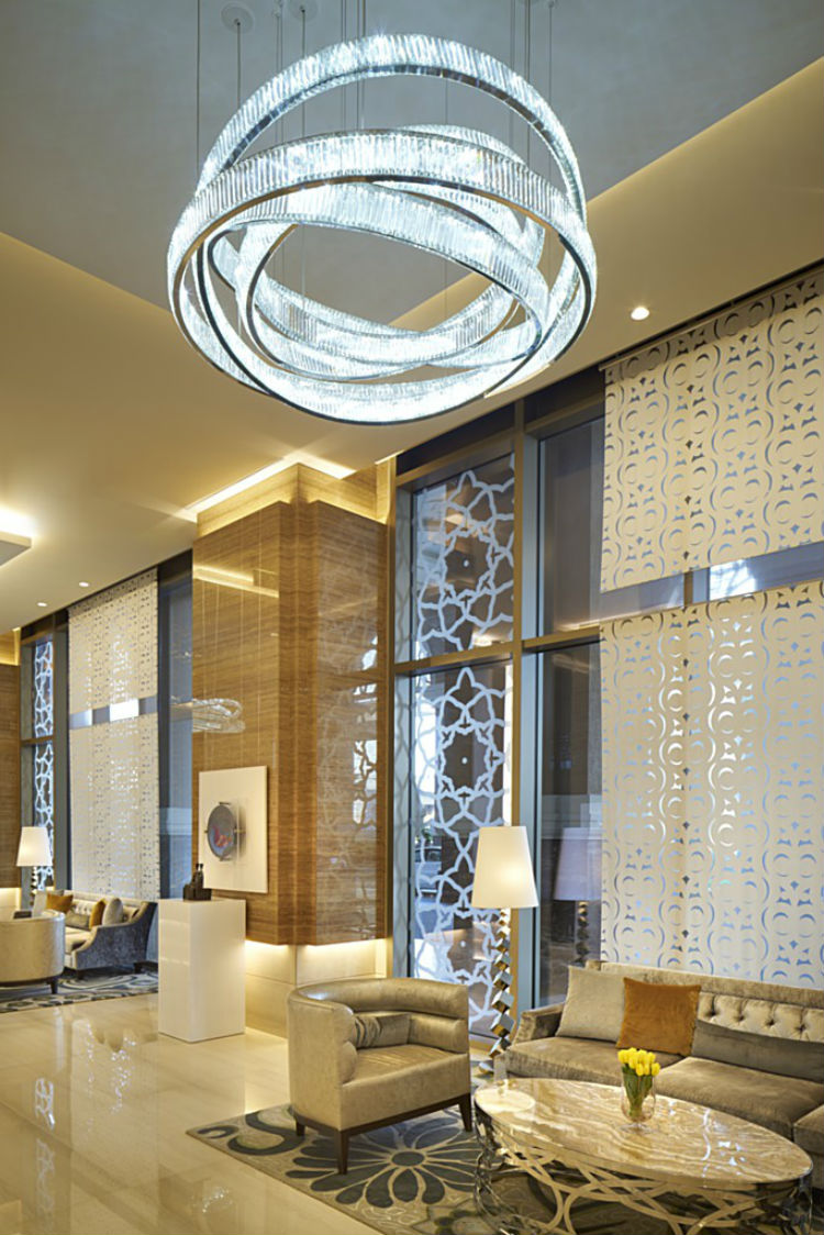 Kempinski Hotel Mall of the Emirates Dubai designed by Wilson Asocciates _ Lasvit light